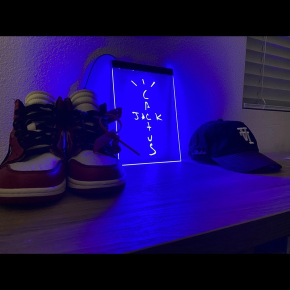 CACTUS JACK LED NEON BLUE LIGHT SIGN 8x12 - Picture 3 of 4